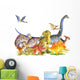 Watercolor Illustration Jurassic Dinosaurs Wall Decal