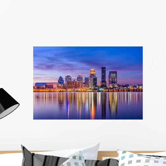 Louisville Kentucky USA Evening Skyline Wall Decal