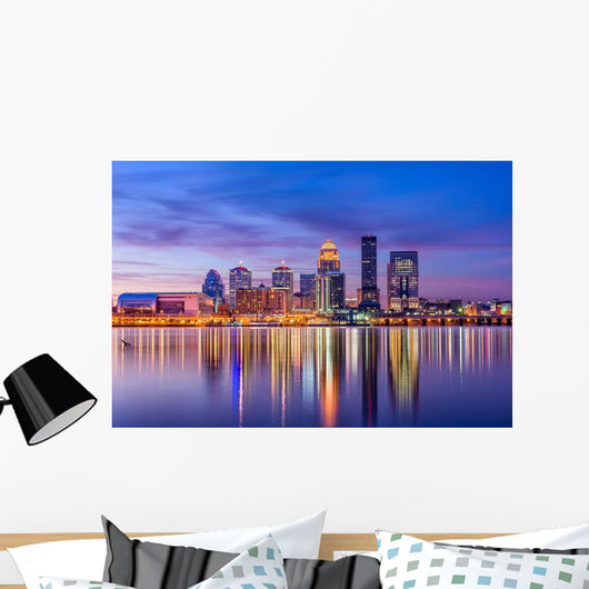 Louisville Kentucky USA Evening Skyline Wall Decal