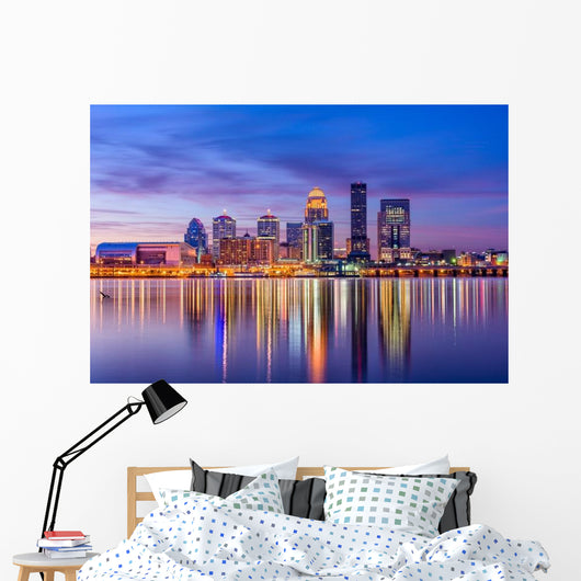 Louisville Kentucky USA Evening Skyline Wall Decal