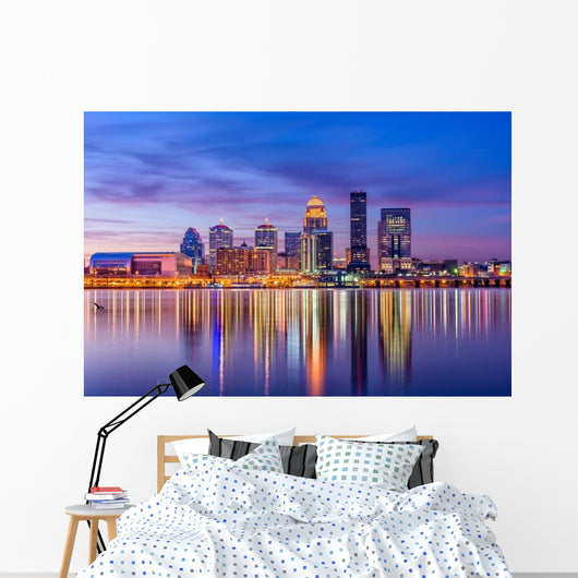 Louisville Kentucky USA Evening Skyline Wall Decal