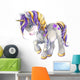 Cute Starry Watercolor Unicorn Wall Decal