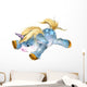 Blue Starry Unicorn Pony Wall Decal