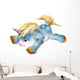 Blue Starry Unicorn Pony Wall Decal