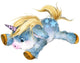 Blue Starry Unicorn Pony Wall Decal
