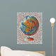 Flags mosaic world Wall Mural