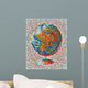 Flags mosaic world Wall Mural