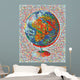 Flags mosaic world Wall Mural