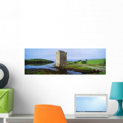 Rockfleet Castle Clew Bay Wall Mural shown on a wall