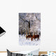 Thoroughbred Horses, Mares In Snow, Ireland Wall Mural