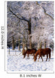 Thoroughbred Horses, Mares In Snow, Ireland Wall Mural
