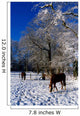 Thoroughbred Horses, Mares In Snow, Ireland Wall Mural