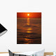 Sunset Over The Sea Wall Mural