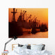 Shipping Freighters At Sunset Wall Mural