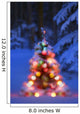Illuminated Christmas Tree In A Forest Wall Mural