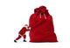 Up Santa Claus Pushing Wall Decal