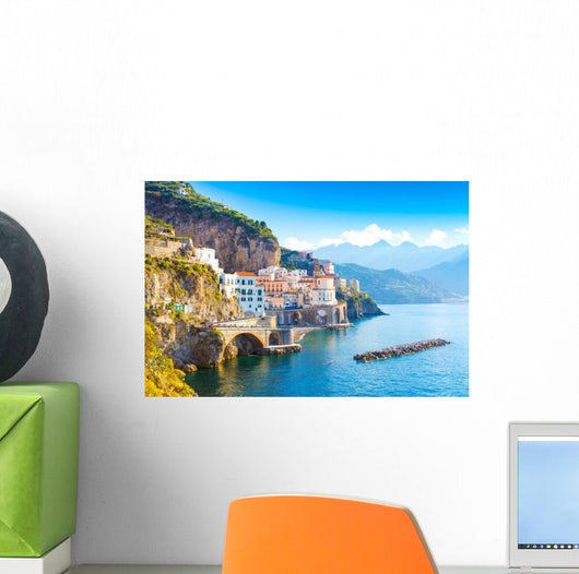 Morning Amalfi Cityscape Coast Wall Decal
