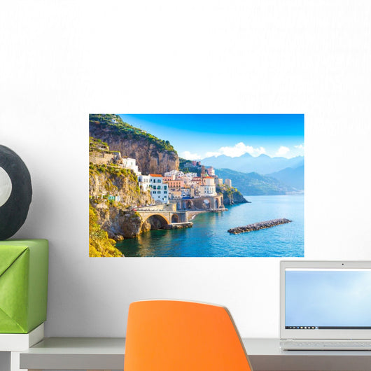 Morning Amalfi Cityscape Coast Wall Decal