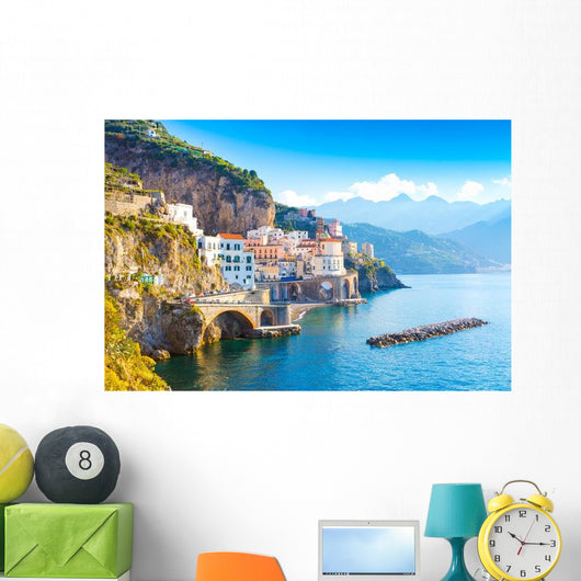 Morning Amalfi Cityscape Coast Wall Decal