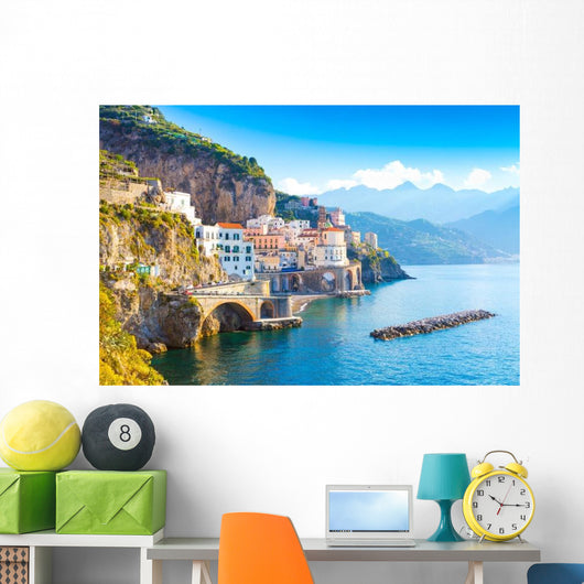 Morning Amalfi Cityscape Coast Wall Decal
