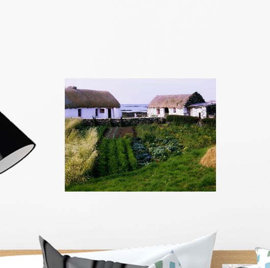 Traditional Cottages, Co Galway, Ireland Wall Mural