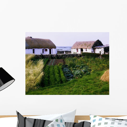 Traditional Cottages, Co Galway, Ireland Wall Mural