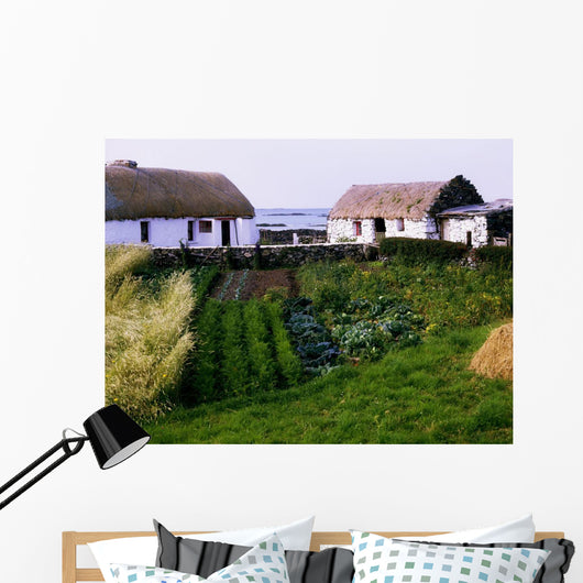 Traditional Cottages, Co Galway, Ireland Wall Mural