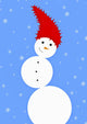 Illustration Of A Snowman Wall Mural