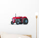 Red Cartoon Tractor Wall Decal