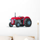 Red Cartoon Tractor Wall Decal