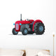 Red Cartoon Tractor Wall Decal