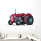 Red Cartoon Tractor Wall Decal
