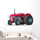 Red Cartoon Tractor Wall Decal