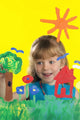 Girl Painting On Glass Wall Mural