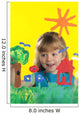 Girl Painting On Glass Wall Mural