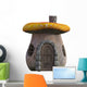 Realistic Fairy Mushroom House Wall Decal