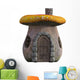 Realistic Fairy Mushroom House Wall Decal