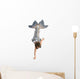 Swimming Silver Tailed Mermaid Wall Decal