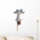 Swimming Silver Tailed Mermaid Wall Decal