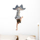 Swimming Silver Tailed Mermaid Wall Decal