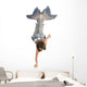Swimming Silver Tailed Mermaid Wall Decal