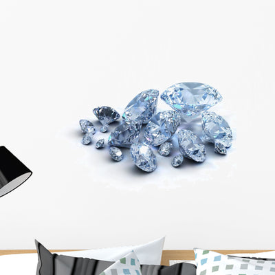 Diamonds Wall Decal shown on a wall