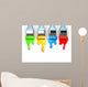 Paintbrushes Dripping Paint Wall Decal