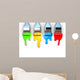 Paintbrushes Dripping Paint Wall Decal