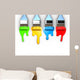 Paintbrushes Dripping Paint Wall Decal