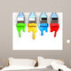 Paintbrushes Dripping Paint Wall Decal