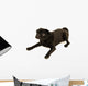 fond of looking pug Wall Decal