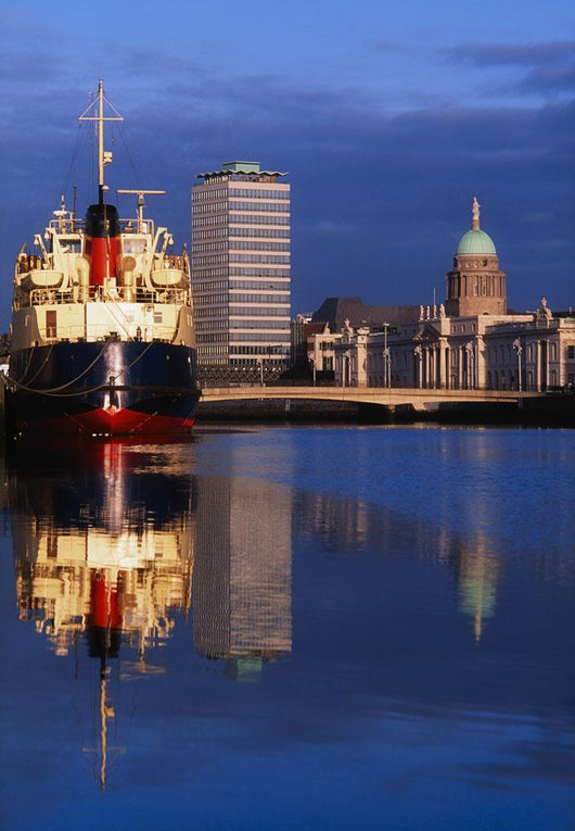 Guinness Boat, Custom House, Liberty Hall, Dublin, Co Dublin, Ireland Wall Mural