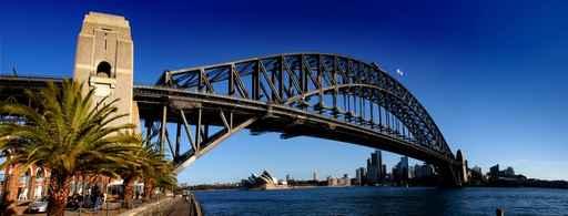Sydney Harbour Bridge Panorama Color Wall Decal