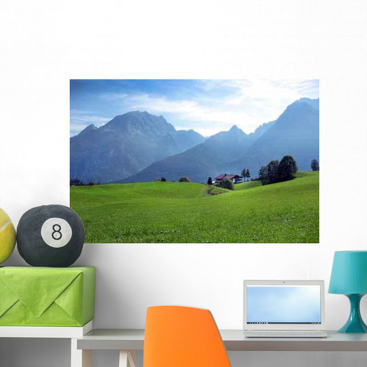 Berge Und Wiese Wall Decal